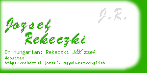 jozsef rekeczki business card